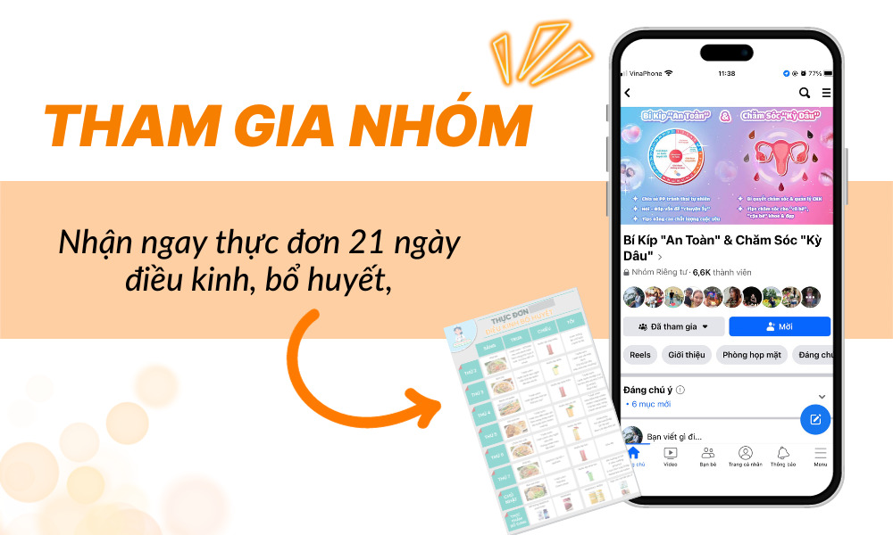 Thực đơn 21 ngày điều kinh bổ huyết