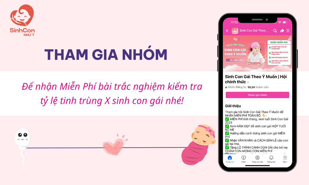 Thực hiện bài kiểm tra tỷ lệ tinh trùng X:Y để sinh con gái