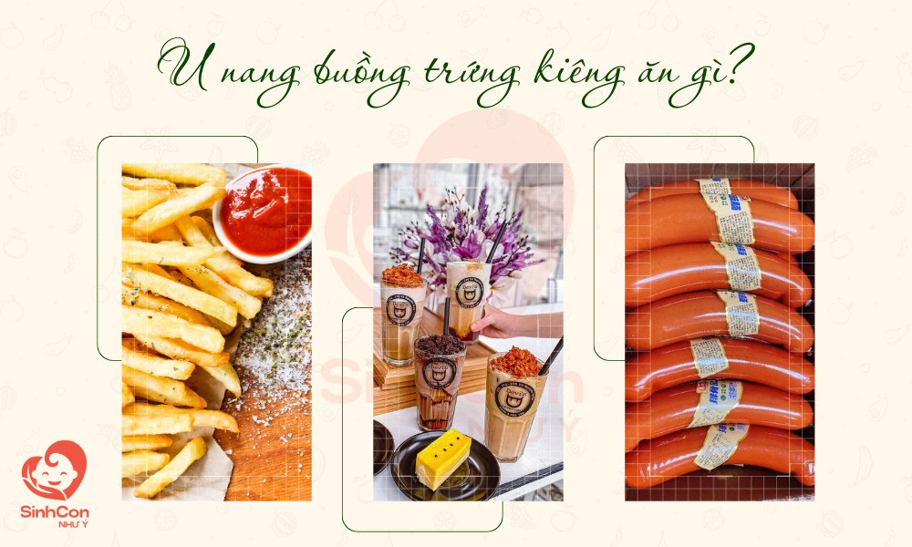 Mẹ bị u nang nên kiêng một số đồ ăn