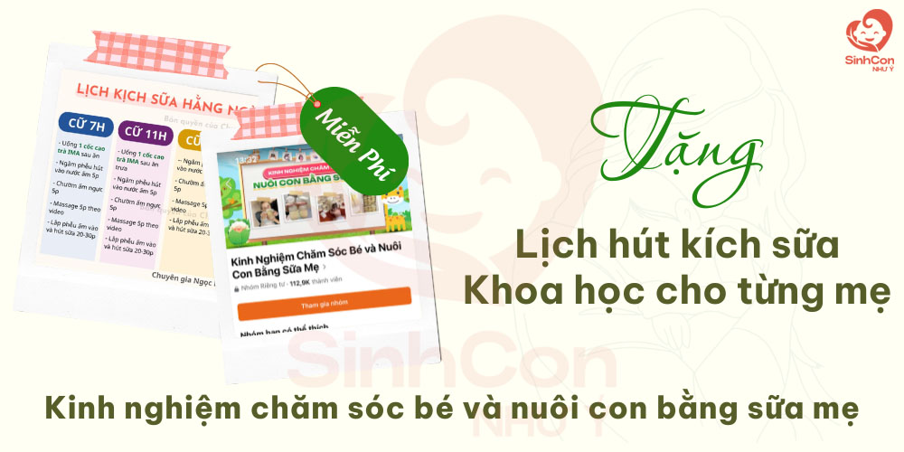 Tặng lịch hút kích sữa khoa học cho mẹ